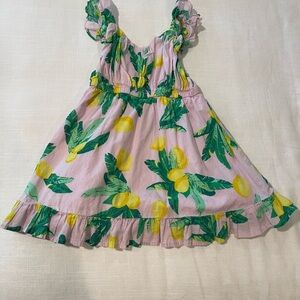 Crewcuts by J Crew Pink and Green Ruffled Tiered Sundress